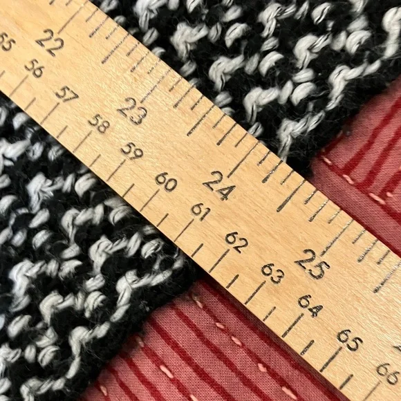 Zara Knits Women's large wool blend Black and White turtleneck Sweater - Picture 10 of 12